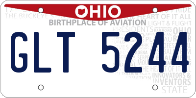 OH license plate GLT5244