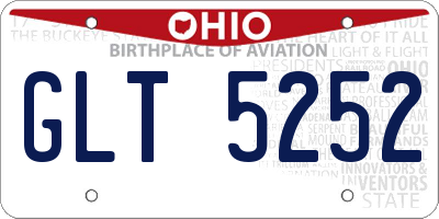 OH license plate GLT5252
