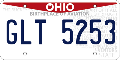 OH license plate GLT5253