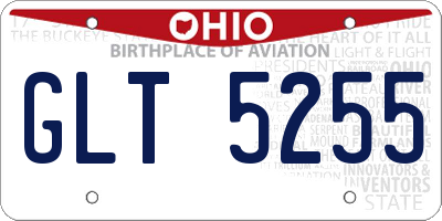 OH license plate GLT5255