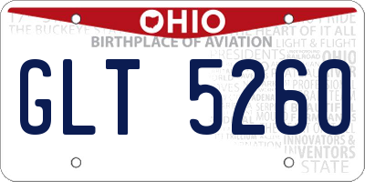 OH license plate GLT5260