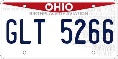 OH license plate GLT5266