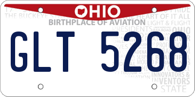 OH license plate GLT5268