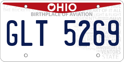 OH license plate GLT5269
