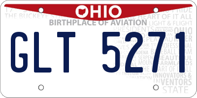 OH license plate GLT5271