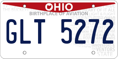 OH license plate GLT5272