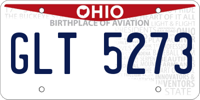 OH license plate GLT5273