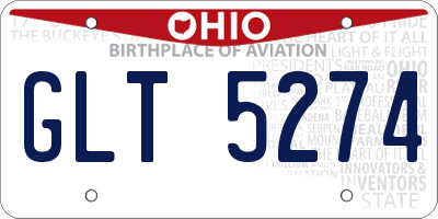 OH license plate GLT5274