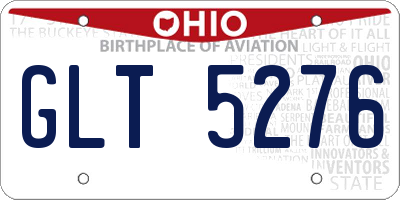 OH license plate GLT5276