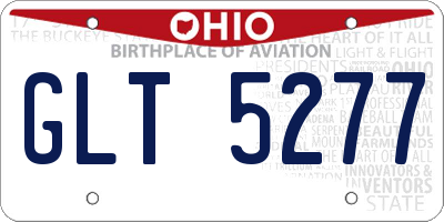 OH license plate GLT5277