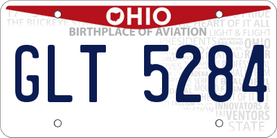 OH license plate GLT5284