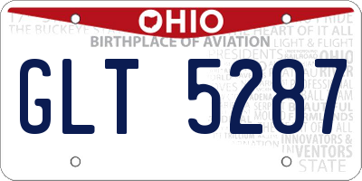 OH license plate GLT5287