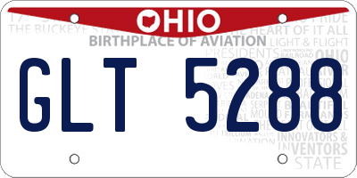 OH license plate GLT5288