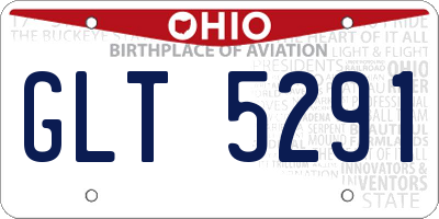 OH license plate GLT5291