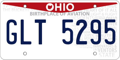 OH license plate GLT5295