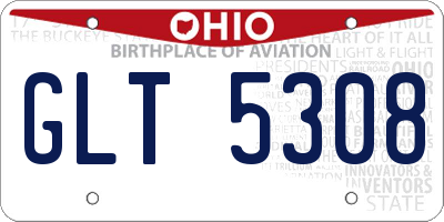 OH license plate GLT5308