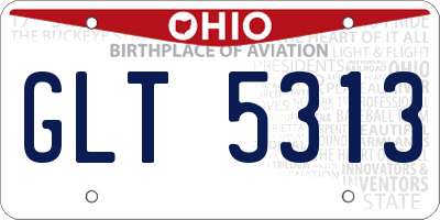 OH license plate GLT5313