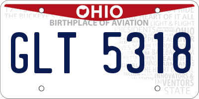 OH license plate GLT5318