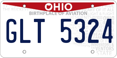 OH license plate GLT5324