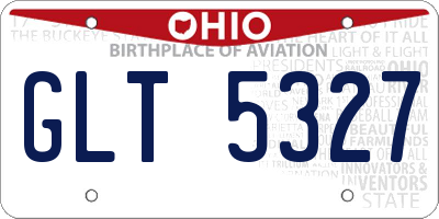 OH license plate GLT5327