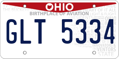 OH license plate GLT5334