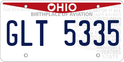 OH license plate GLT5335