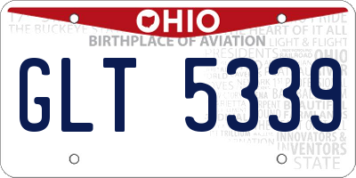OH license plate GLT5339