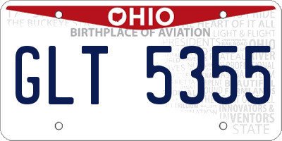 OH license plate GLT5355