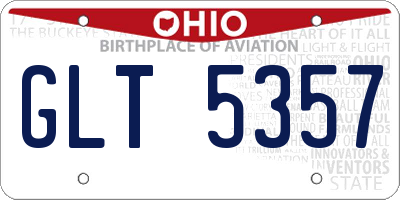 OH license plate GLT5357