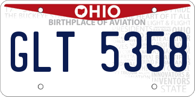 OH license plate GLT5358
