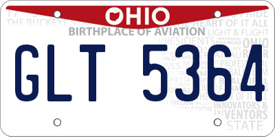 OH license plate GLT5364