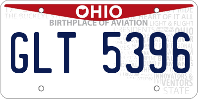 OH license plate GLT5396