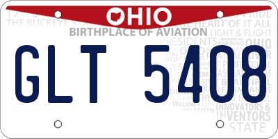 OH license plate GLT5408