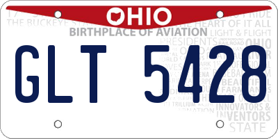 OH license plate GLT5428