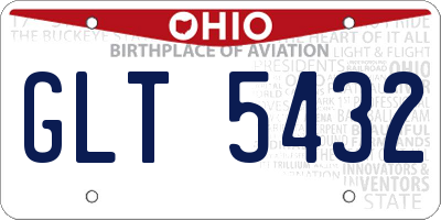 OH license plate GLT5432