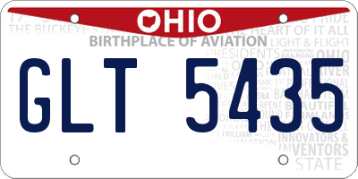 OH license plate GLT5435