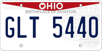 OH license plate GLT5440