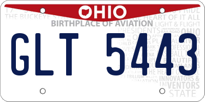 OH license plate GLT5443