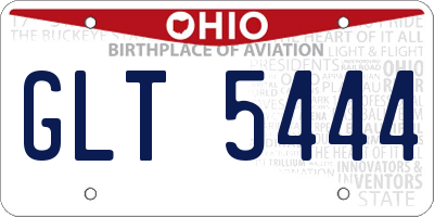 OH license plate GLT5444