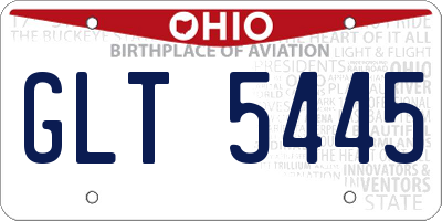 OH license plate GLT5445