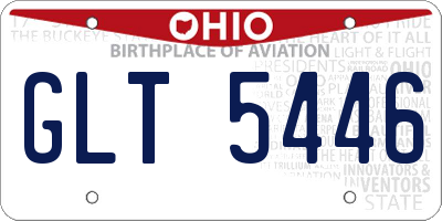 OH license plate GLT5446