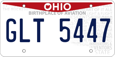 OH license plate GLT5447
