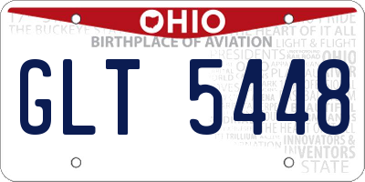 OH license plate GLT5448