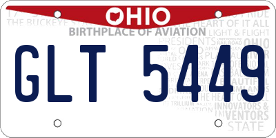 OH license plate GLT5449