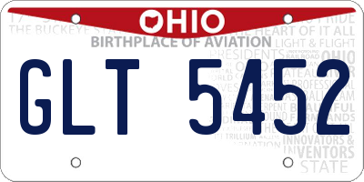 OH license plate GLT5452