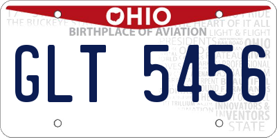 OH license plate GLT5456