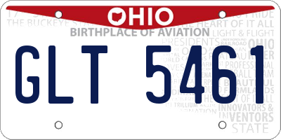 OH license plate GLT5461