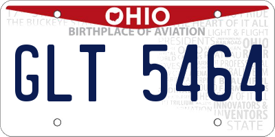 OH license plate GLT5464