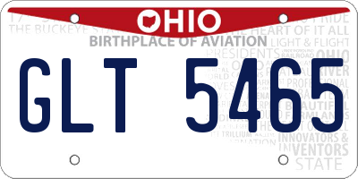 OH license plate GLT5465