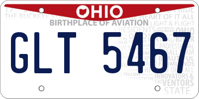 OH license plate GLT5467